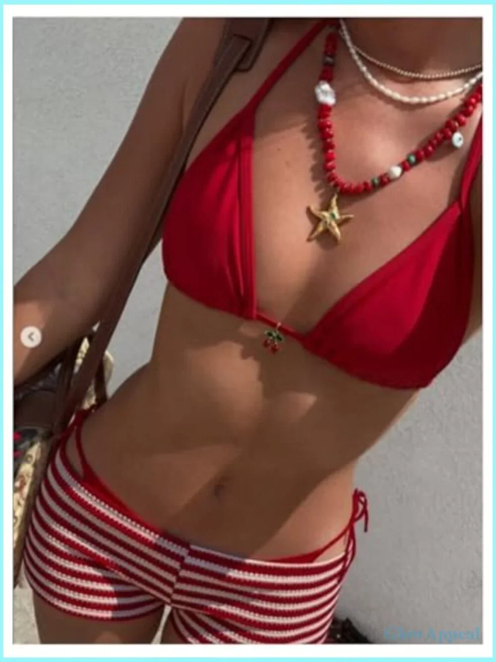 Striped Triangle Bikini Set High Waisted Thong with Cover Up Shorts 3 Piece